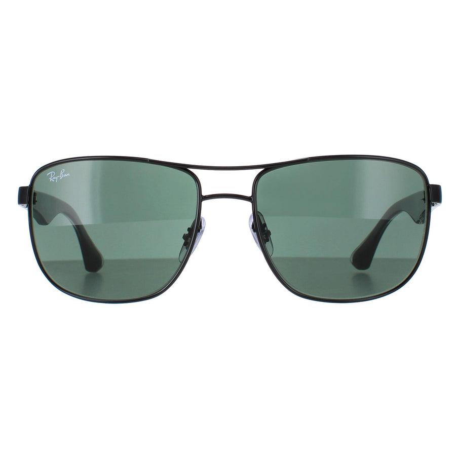 Ray-Ban RB3533 Sunglasses Black Transparent Green