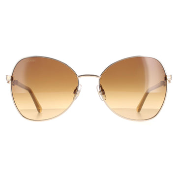 Swarovski Sunglasses SK0290 30F Shiny Gold Brown Gradient