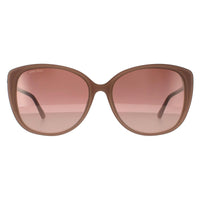 Jimmy Choo Sunglasses ALY/F/S KON NQ Nude Glitter Brown Gradient Mirror