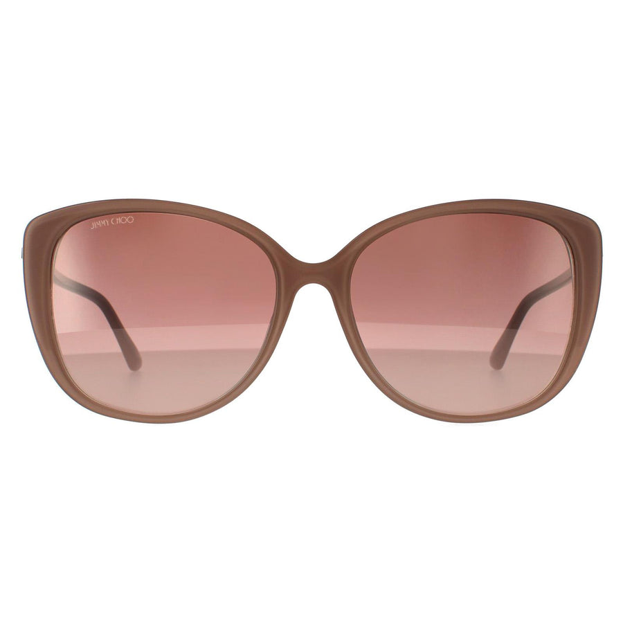 Jimmy Choo Sunglasses ALY/F/S KON NQ Nude Glitter Brown Gradient Mirror