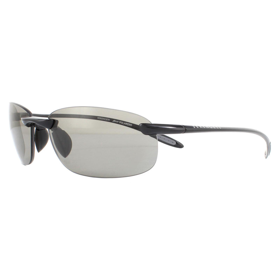 Serengeti Sunglasses Nuvola 7359 Shiny Black PhD 2.0 Polarized CPG Grey
