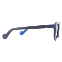 Moncler Sunglasses ML0079 92D Black Blue Polarized Gold Flash