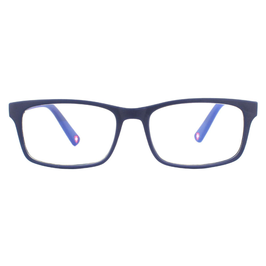 Montana Reading Glasses BLF73B Matte Blue Blue Light Block +0.00