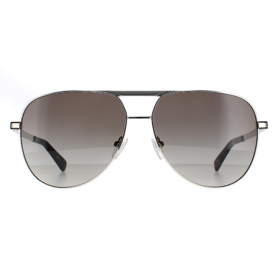 Guess Sunglasses GU00027 10B Shiny Light Nickeltin Smoke Gradient