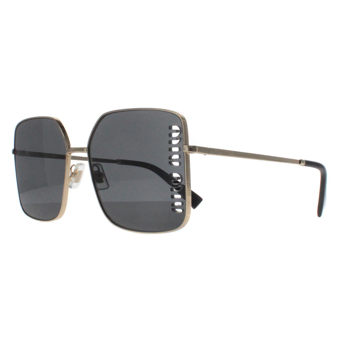 Miu Miu Sunglasses MU51YS ZVN5S0 Pale Gold Dark Grey
