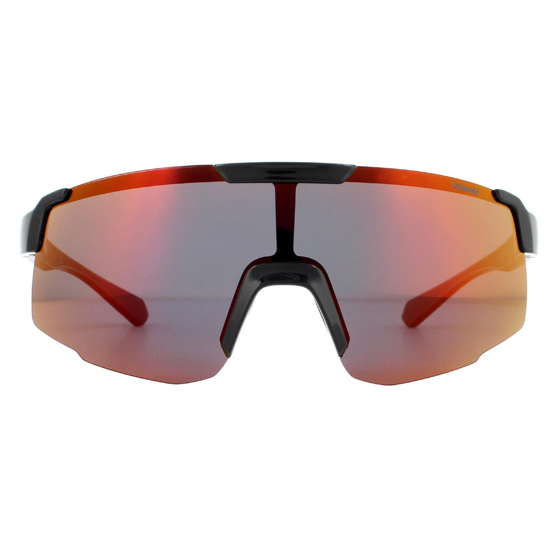Polaroid Sport -Sonnenbrille PLD 7035/S 807/OZ Schwarz Rot verspiegelt polarisiert – Reduzierte Sonnenbrillen