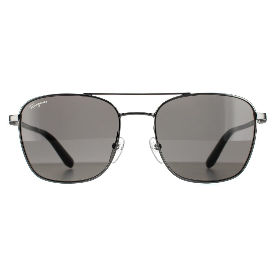 Salvatore Ferragamo SF158S Sunglasses Dark Gunmetal / Smoke Grey