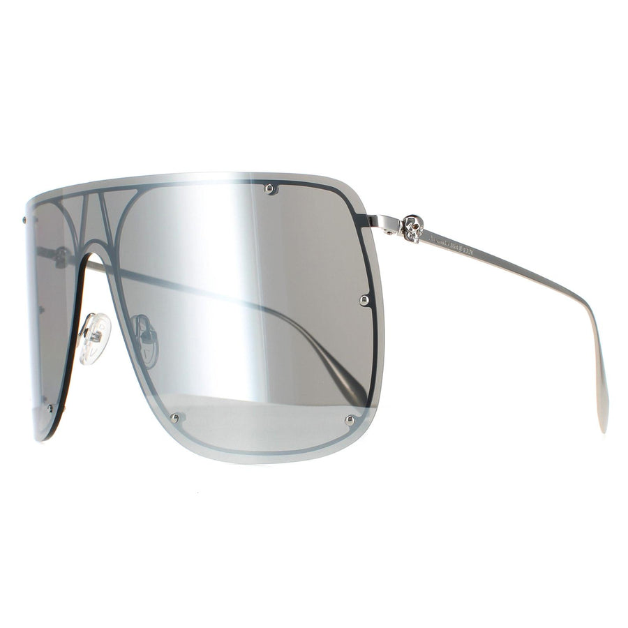 Alexander McQueen Sunglasses AM0313S 007 Silver Silver Mirror