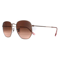 Ray-Ban Sunglasses RB3548N Hexagonal 9069A5 Copper Brown Gradient