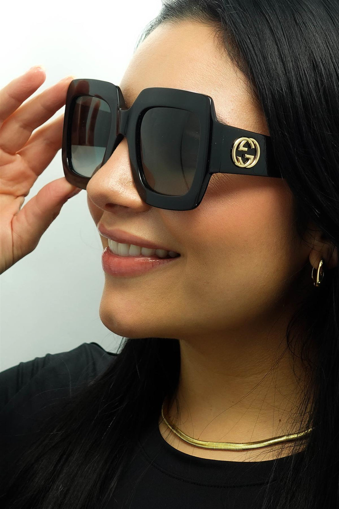 Gucci Sunglasses GG0053SN 001 Black Grey