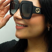 Gucci Sunglasses GG0053SN 001 Black Grey
