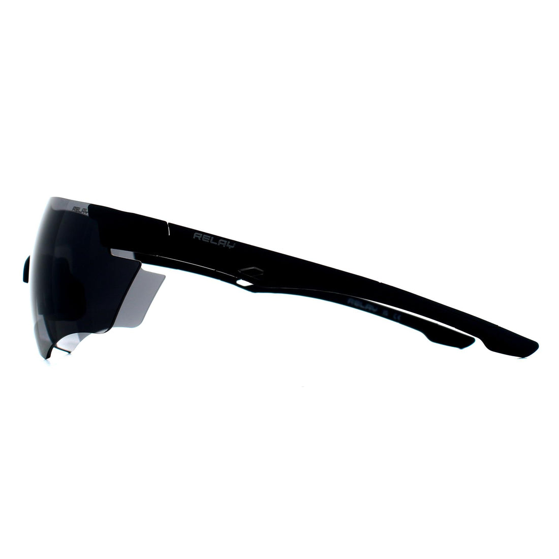 Relay Wrap Unisex Matte Black Smoke Vector Edge X2 Sunglasses