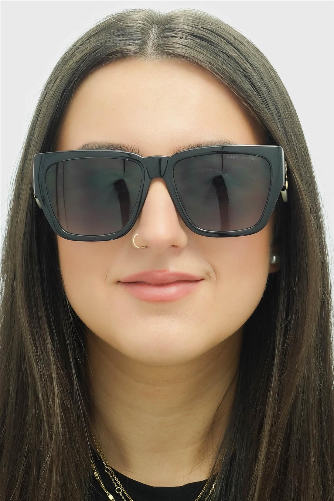 Marc Jacobs Sunglasses MARC 646/S 80S 9O Black White Dark Grey Gradient