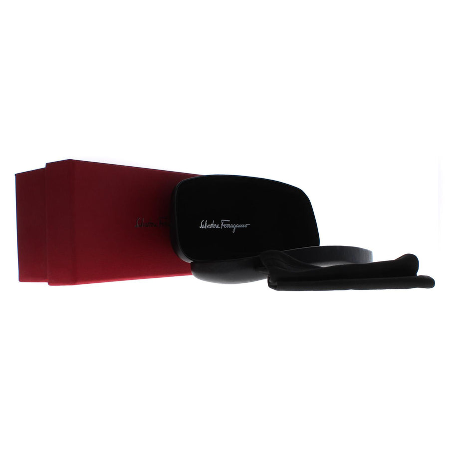 Salvatore Ferragamo black Sunglasses Case red presentation box & cleaning cloth