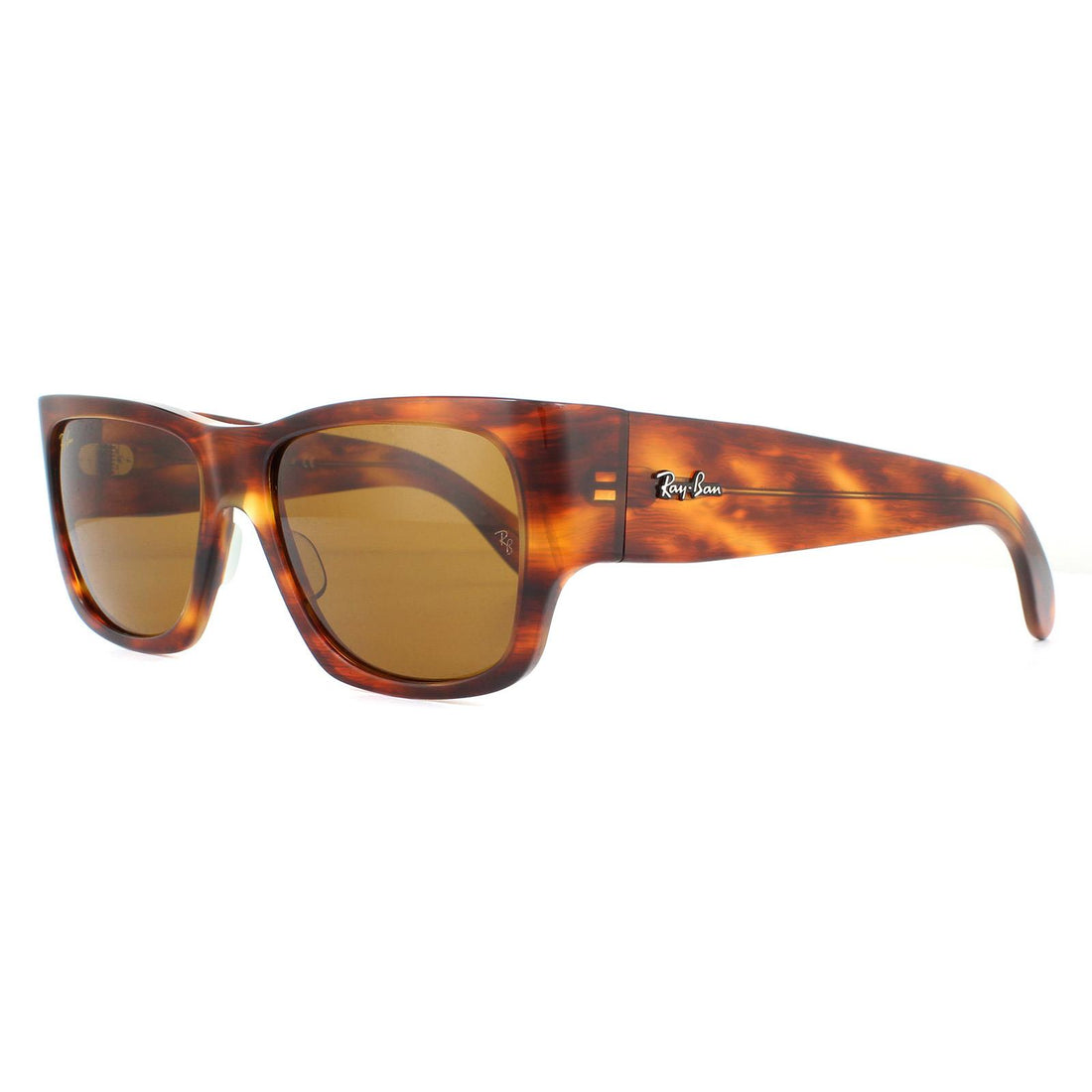Ray-Ban Sunglasses Nomad RB2187 954/33 Striped Havana Brown B-15
