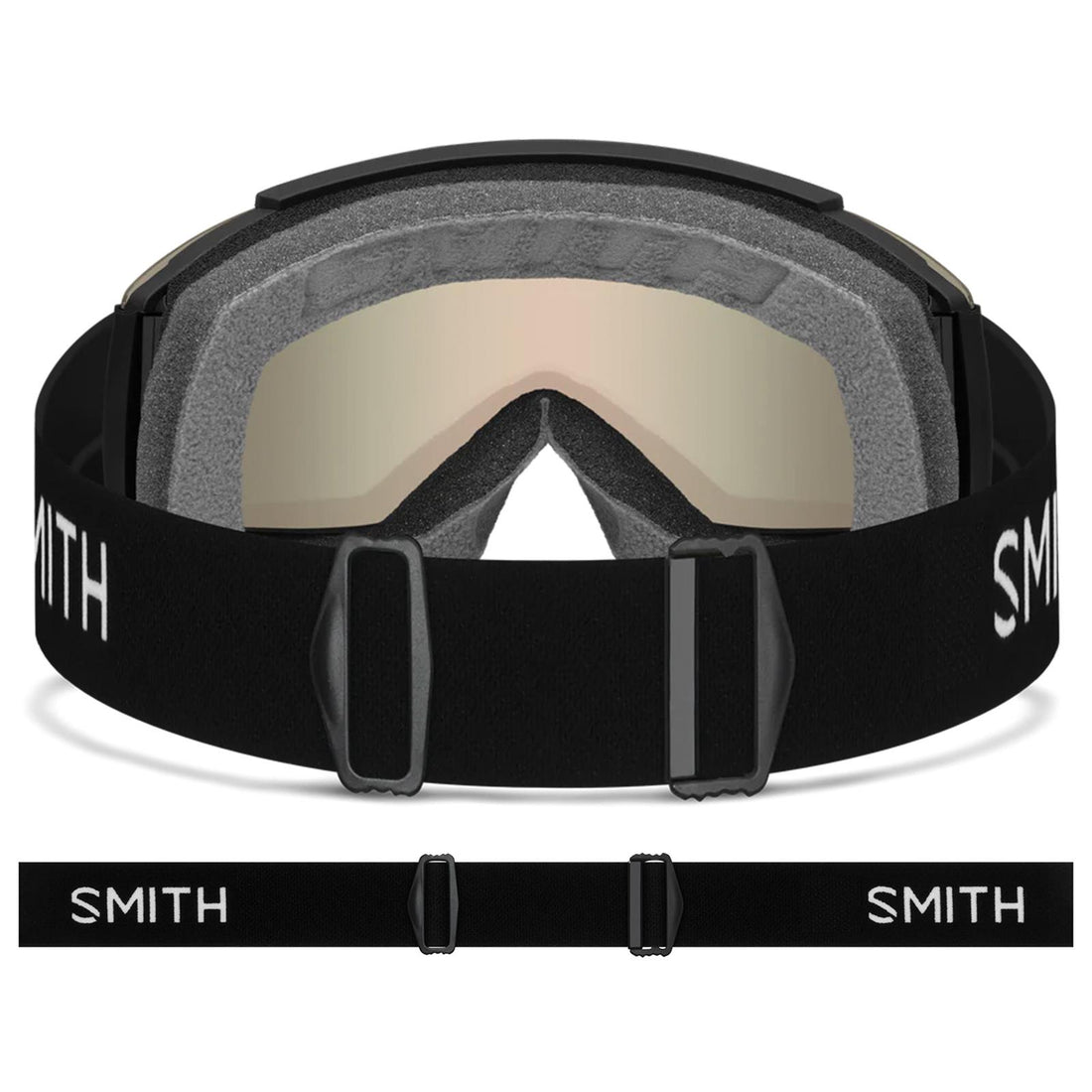 Smith Ski Goggles Squad 2QJ 4V Black ChromaPop Pro Photochromic Red Mirror