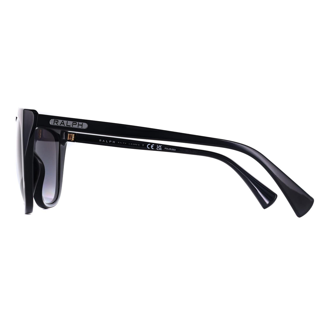 Ralph by Ralph Lauren Sunglasses RA5274 5001T3 Shiny Black Polarized Gradient Grey