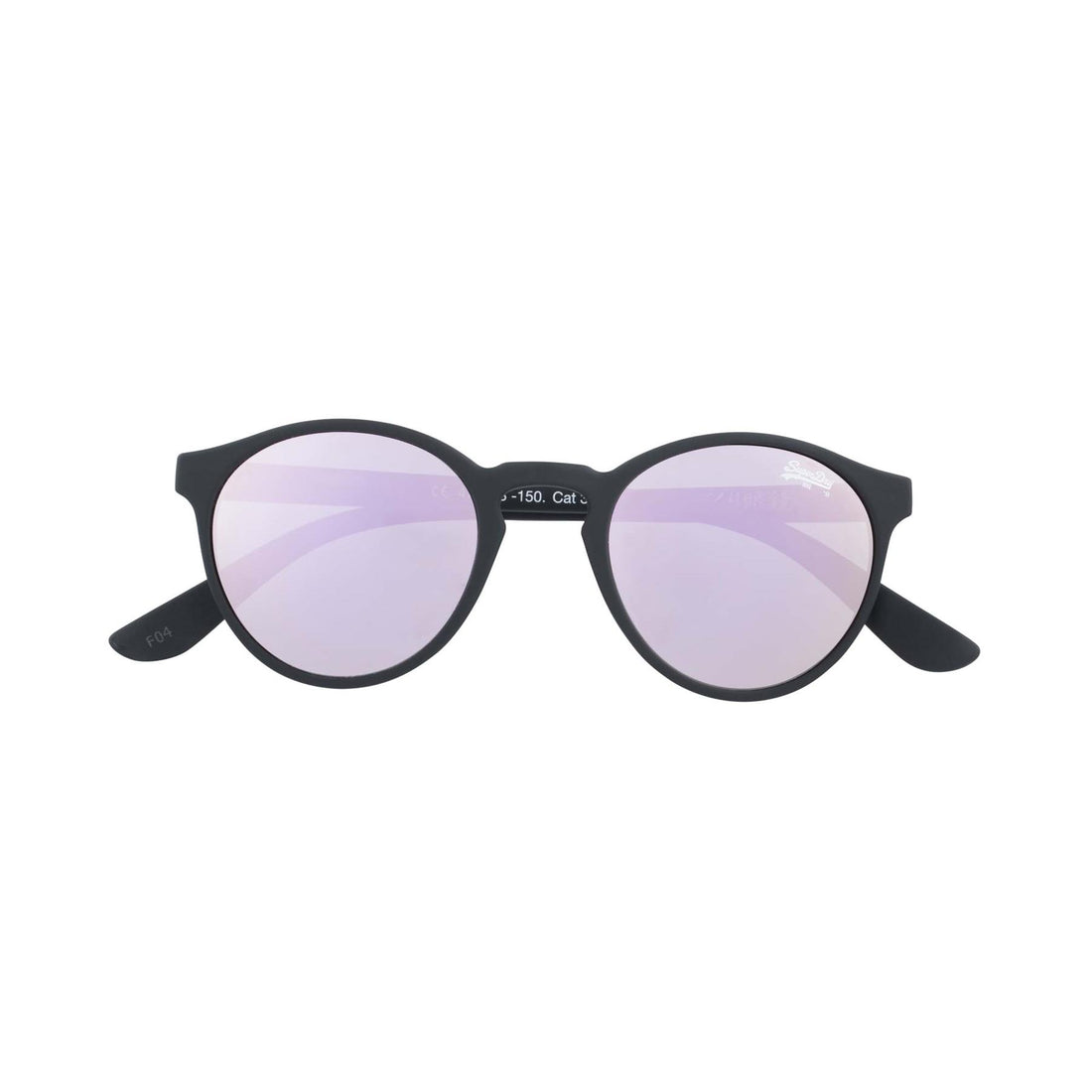 Superdry Sunglasses SDS Saratoga 191 Matte Black Pink Mirror