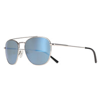 Serengeti Sunglasses Carroll SS542002 Shiny Silver Mineral Polarized 555nm Blue