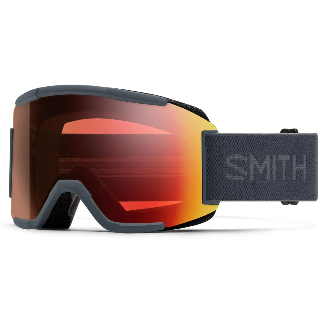 Smith Ski Goggles Squad 0NT 4V Matte Slate ChromaPop Pro Photochromic Red Mirror
