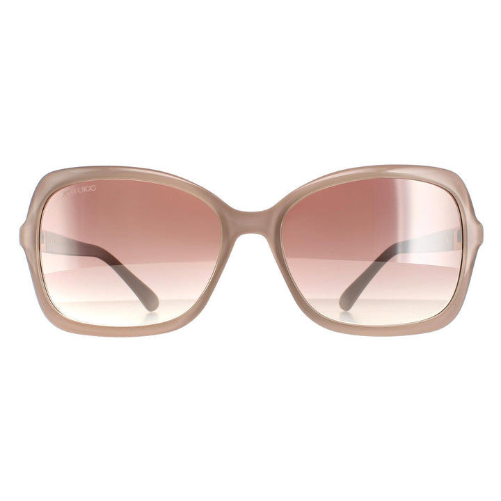 Jimmy Choo Sunglasses BETT/S FWM NQ Nude Brown Silver Mirror