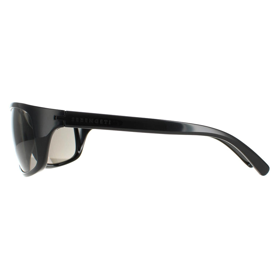 Serengeti Sunglasses Bormio 8168 Shiny Black Polarized PhD CPG
