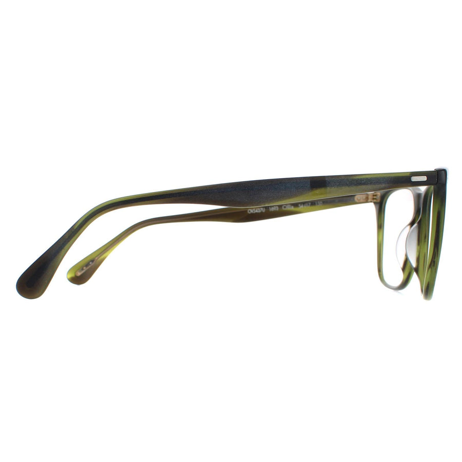 Oliver Peoples Glasses Frames Ollis OV5437U 1693 Semi Matte Emerald Bark Men