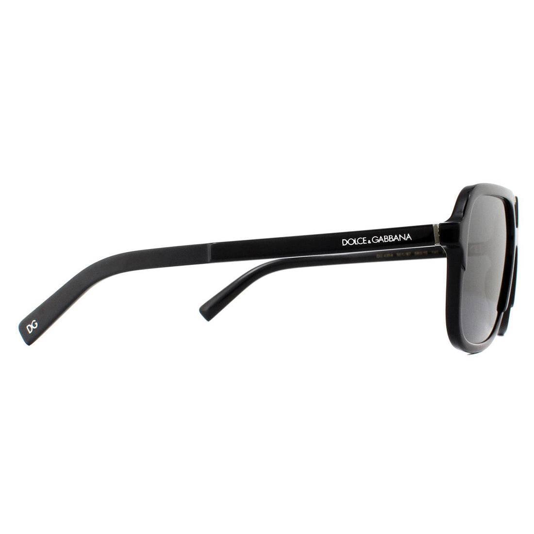 Rental Dolce Gabbana Sunglasses DG4354 501 87 Black Dark Grey Discounted Sunglasses