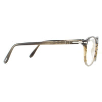 Persol Glasses Frames PO3007V 1135 Black and Grey Striped Men