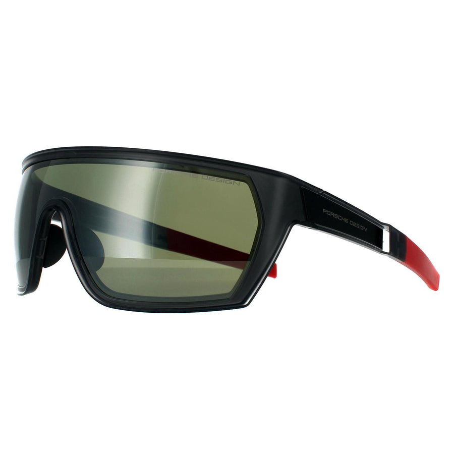 Porsche Design Sunglasses P8668 B Grey Red Olive Lite Silver Mirror