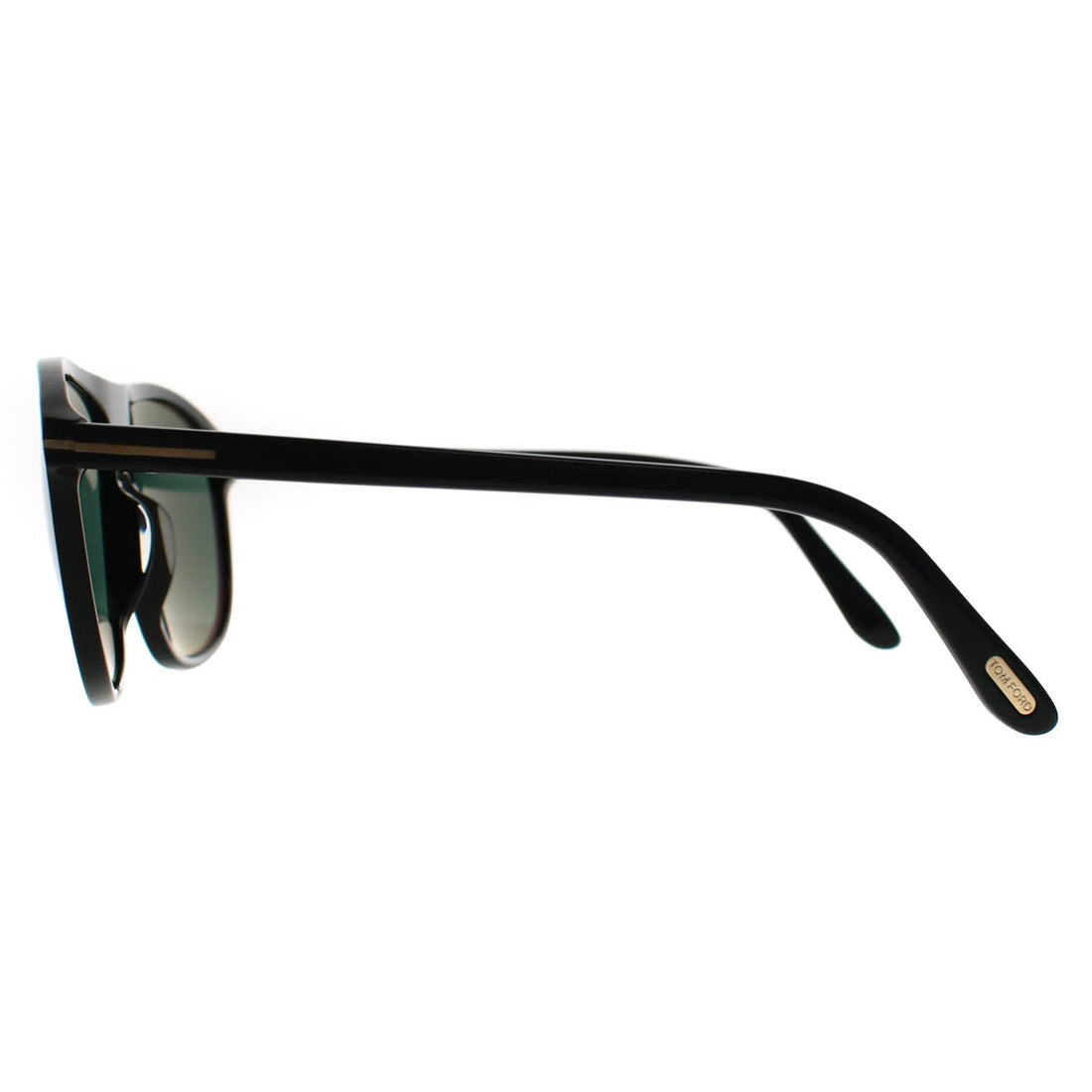 Tom Ford Sunglasses Prescott FT1027 01R Shiny Black Green Polarized