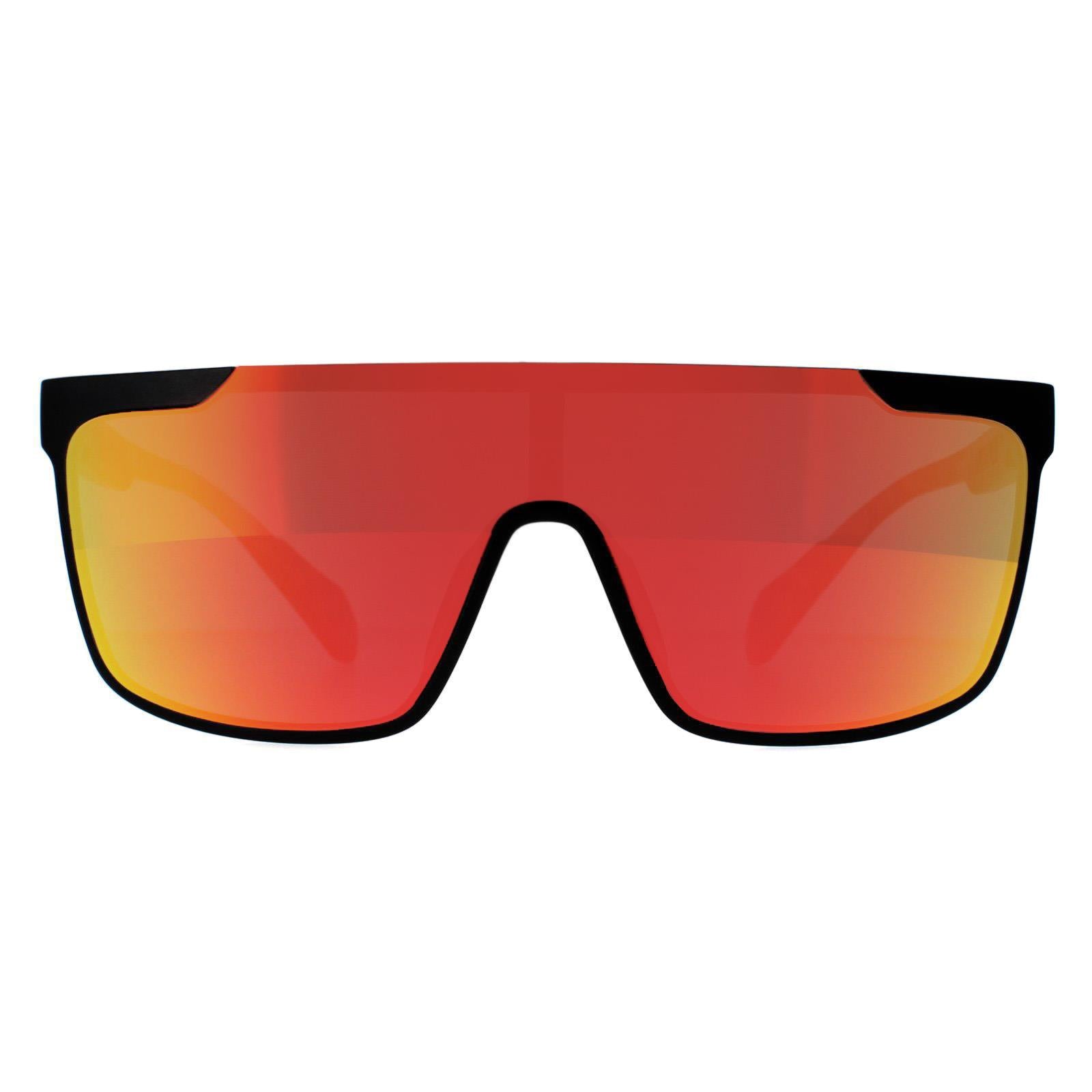 Sunglasses SP0020 Matte Black Orange Camo Contrast Mirror Red
