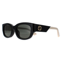 Gucci Sunglasses GG1667SK 001 Black with Ivory Grey