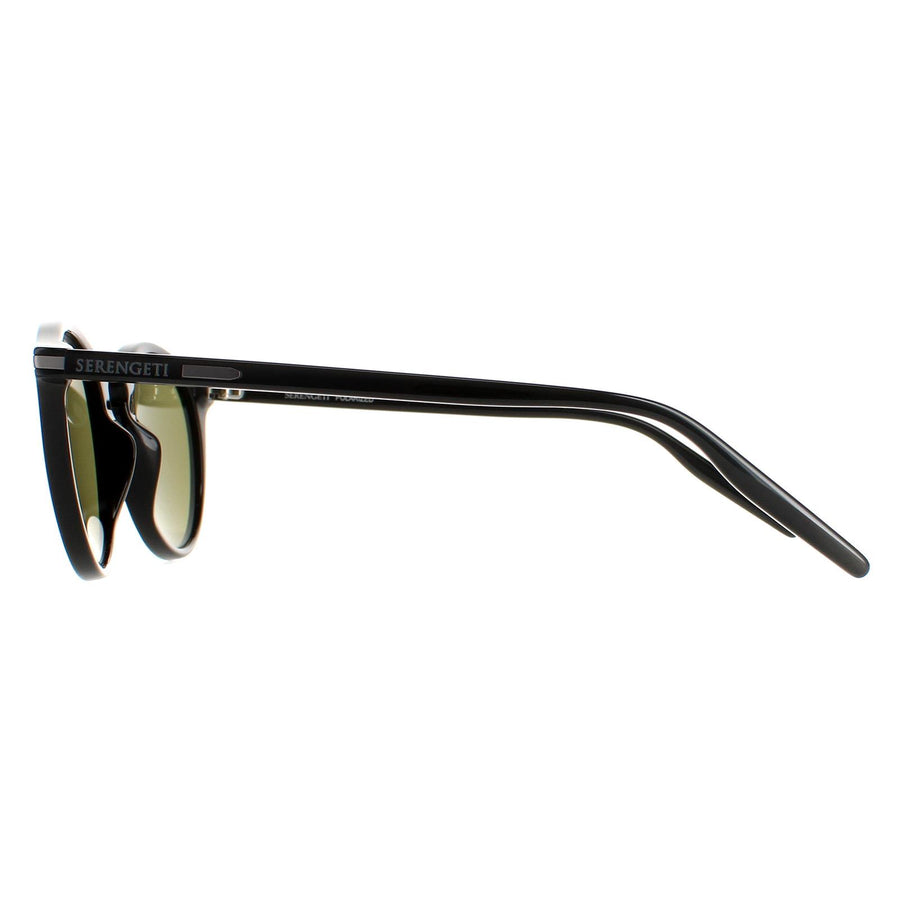 Serengeti Sunglasses Raffaele 8950 Shiny Black Mineral Polarized 555nm