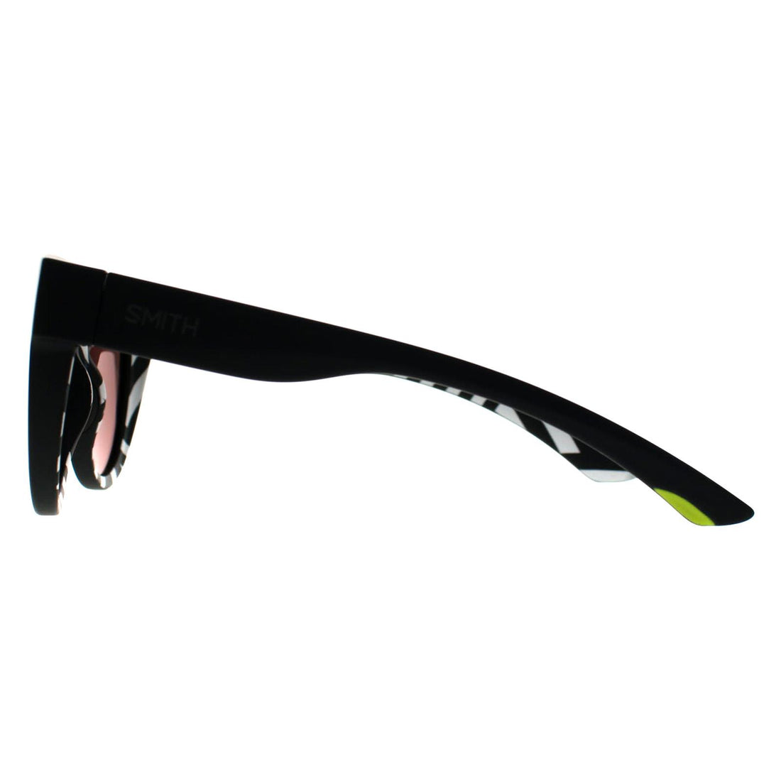Smith Sunglasses Crusader S37 X6 Black White Pattern Chromapop Sun Red Mirror
