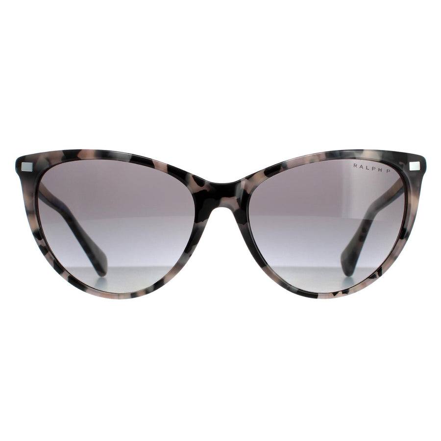 Ralph by Ralph Lauren RA5270 Sunglasses Shiny Spotted Black Havana / Grey Gradient Polarized