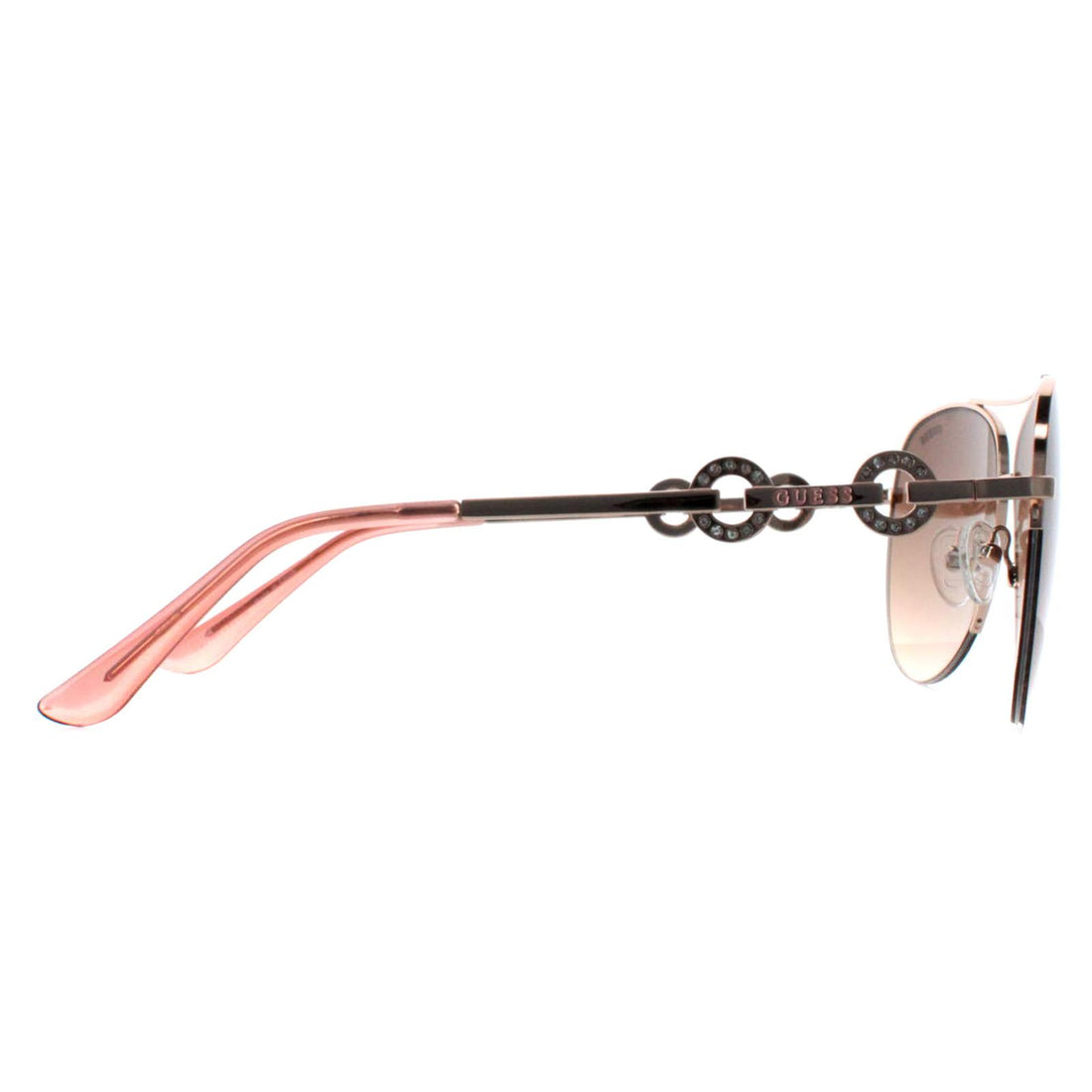 Guess Sunglasses GF6171 28F Shiny Rose Gold Brown Gradient