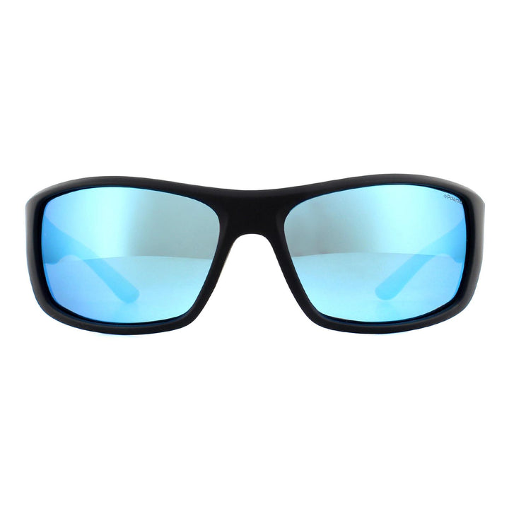 Polaroid Sport Sunglasses PLD 7013/S EL9 5X Matte Black Blue Mirror Polarized