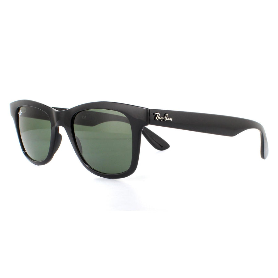 Ray-Ban Sunglasses RB4640 601/31 Shiny Black Green G-15