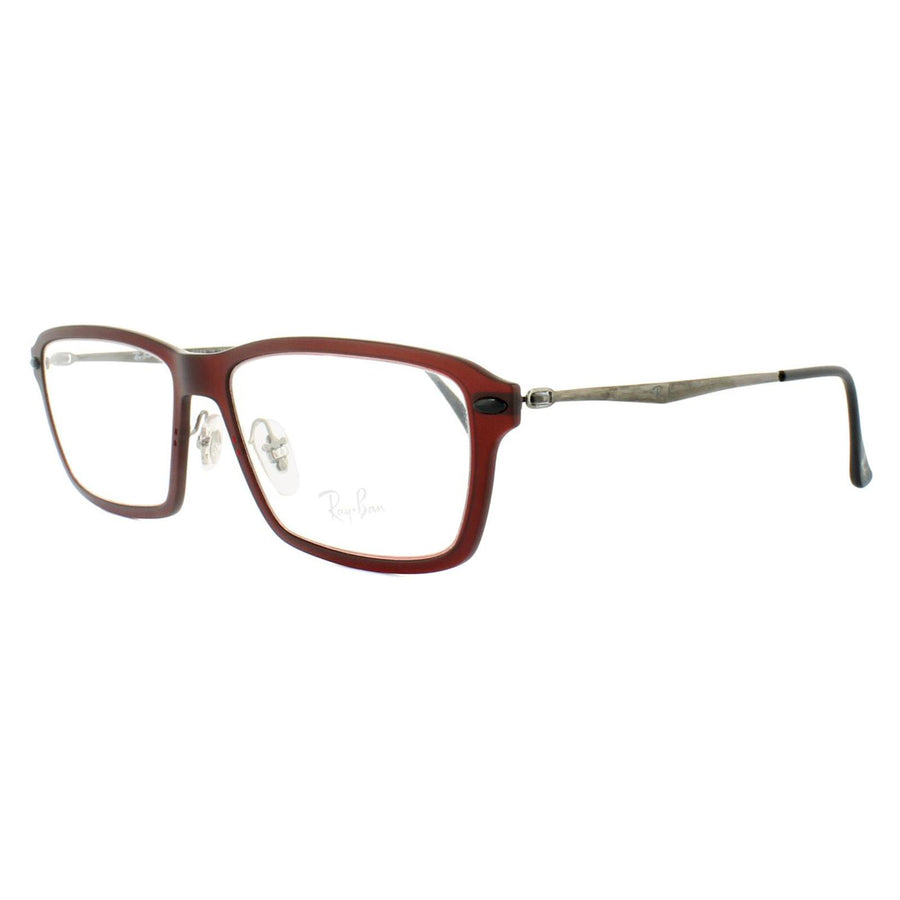 Ray-Ban Glasses Frames RX 7038 5456 Dark Matt Red Mens 55mm