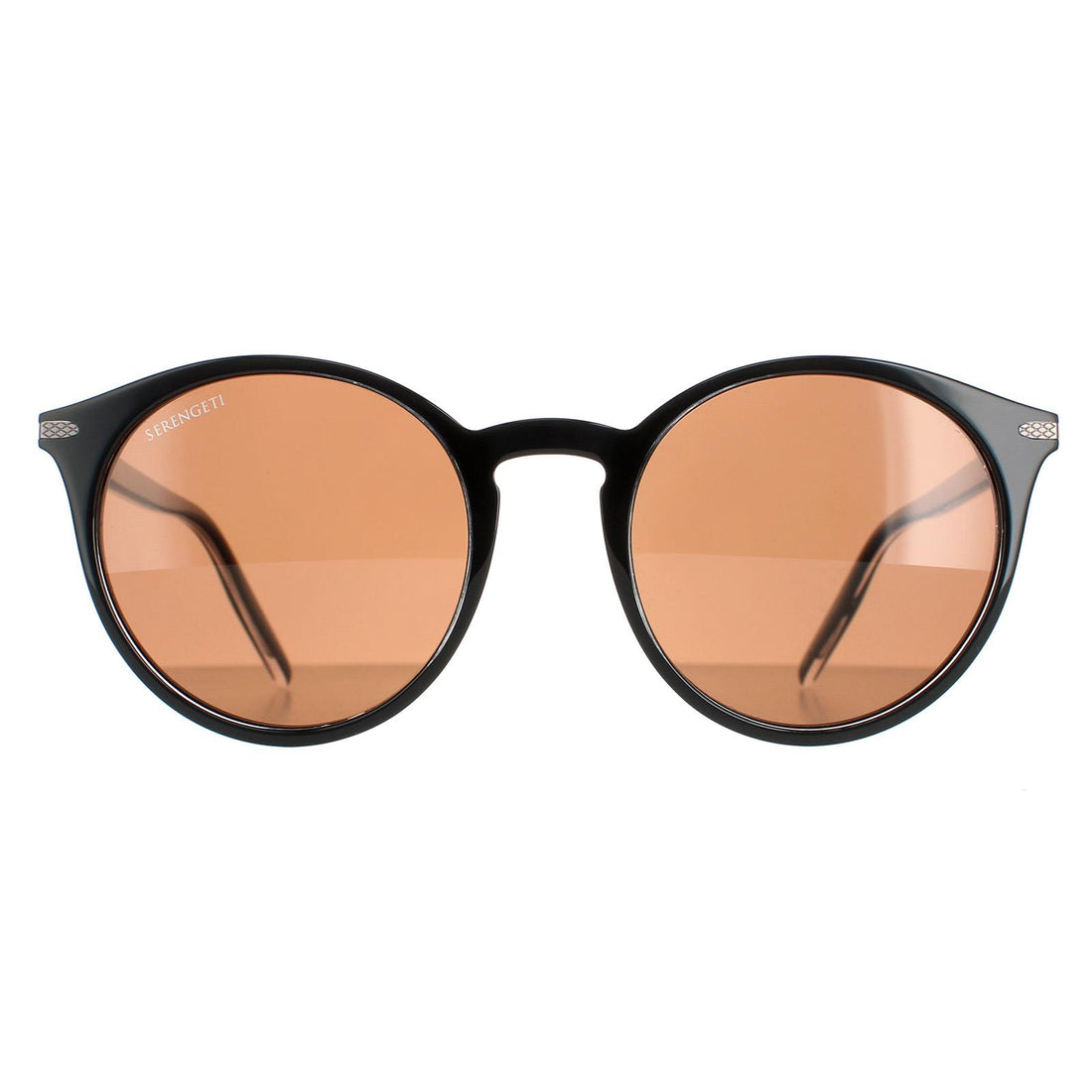 Serengeti Sunglasses Leonora SS028002 Shiny Clear and Black Polarized Drivers