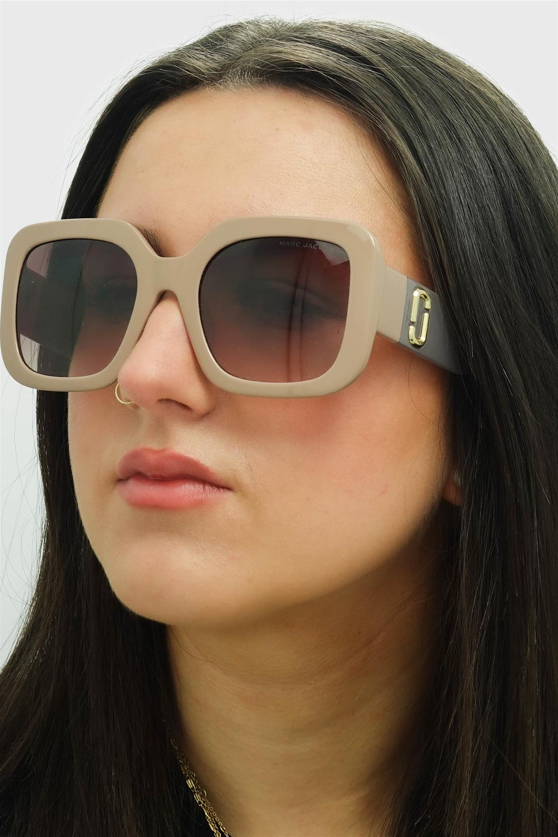 Marc Jacobs Sunglasses MARC 647/S 690 JA Beige Gray Brown Gradient