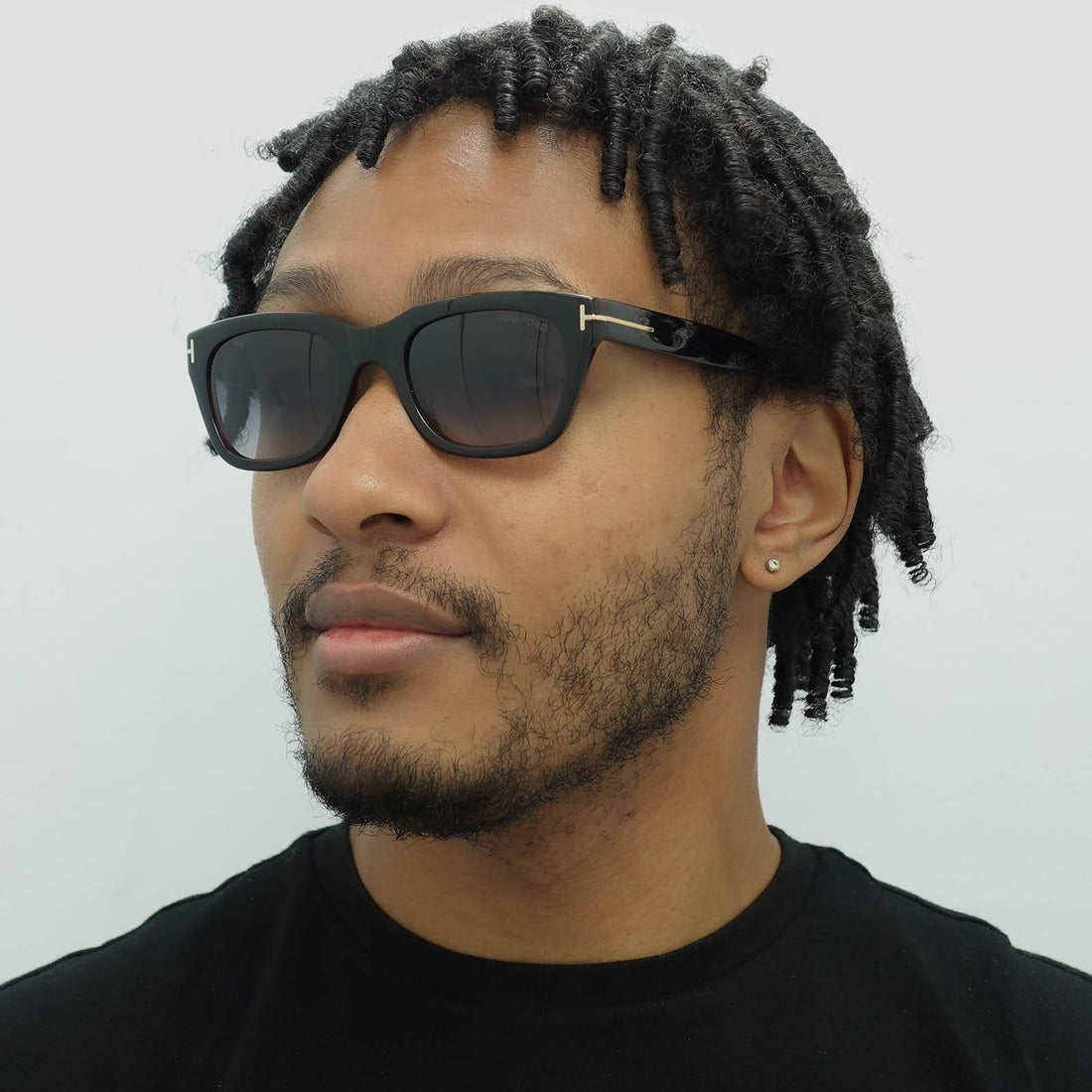 Tom Ford Sunglasses 0237 Snowdon 05B Black & Brown Smoke Grey Gradient 50mm