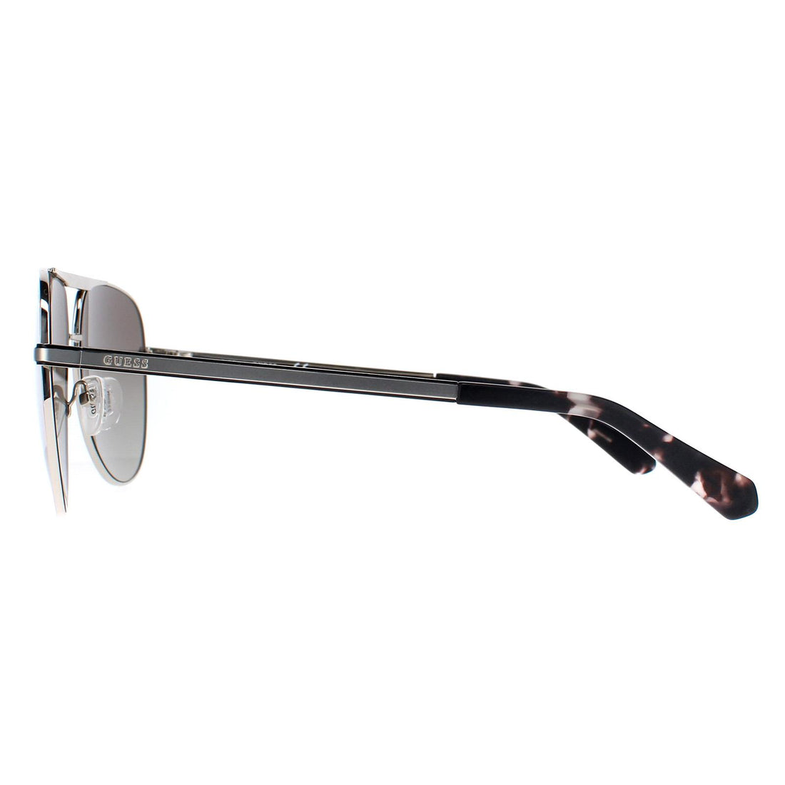 Guess Sunglasses GU00027 10B Shiny Light Nickeltin Smoke Gradient