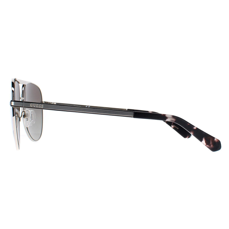 Guess Sunglasses GU00027 10B Shiny Light Nickeltin Smoke Gradient
