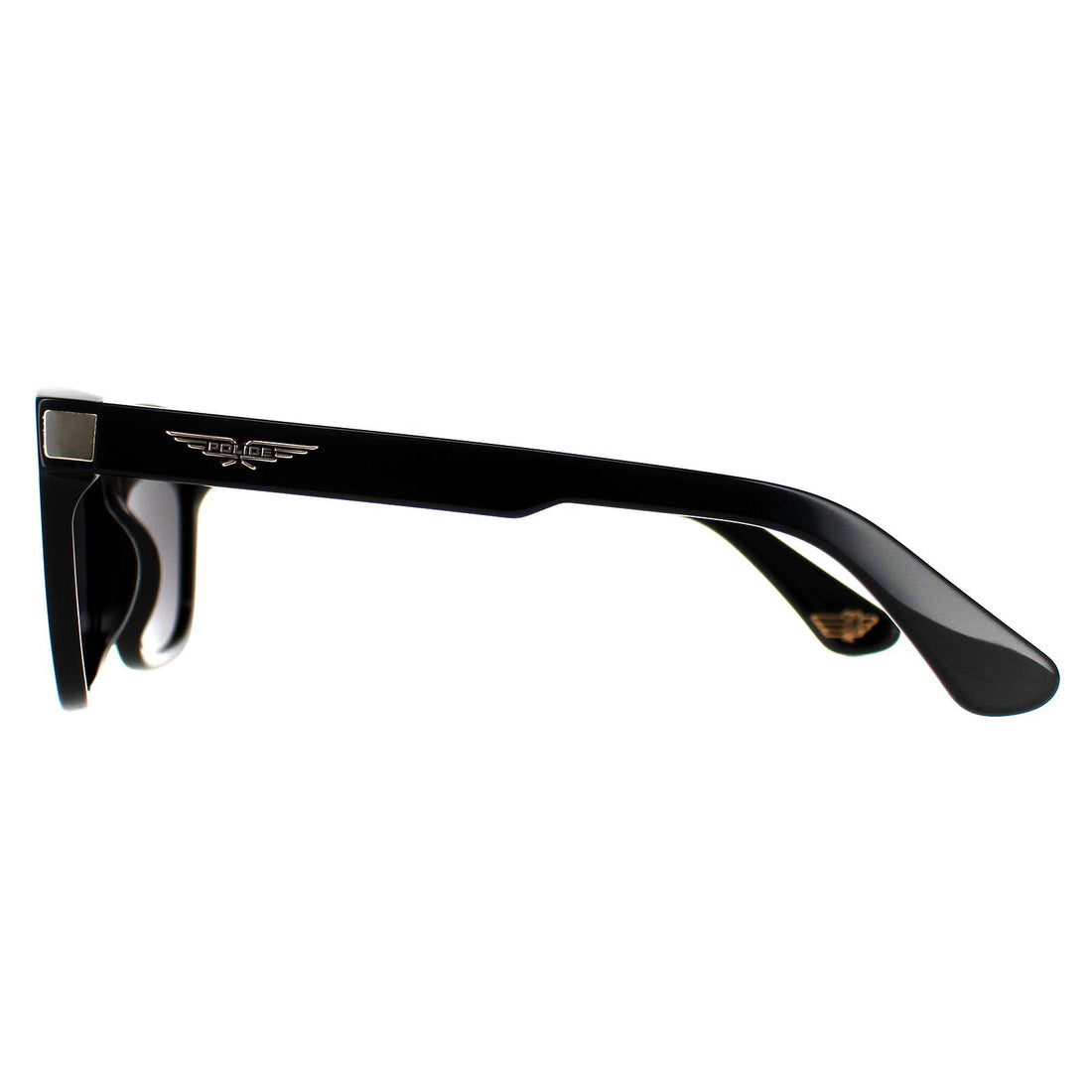 Police Sunglasses SPLE37M 700P Shiny Black Smoke Polarized