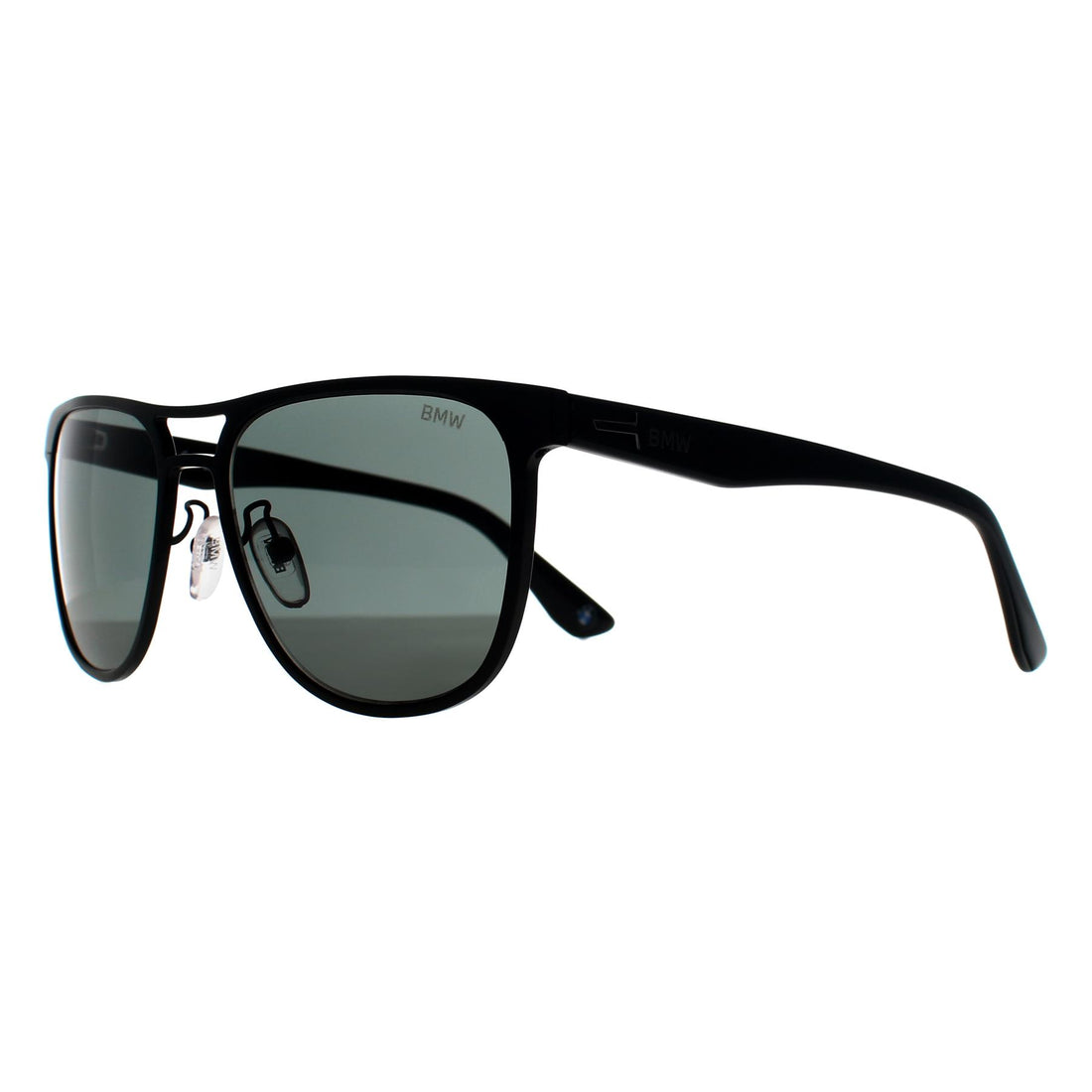 BMW Sunglasses BW0042-H 02R Matte Black Green