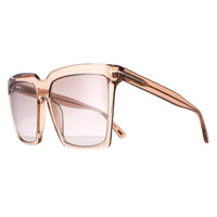 Tom Ford Sunglasses Sabrina 02 FT0764 57G Shiny Transparent Beige Brown Mirror