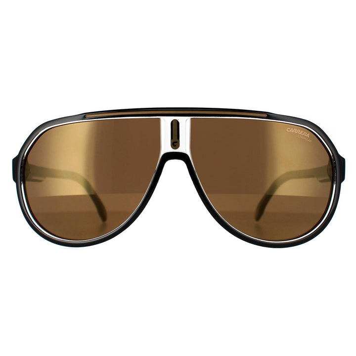Carrera Sunglasses 1057/S 2M2 YL Black Gold Gold High Contrast Polarized Antireflex