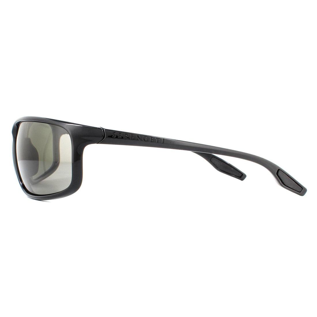Serengeti Sunglasses Levanzo 8611 Shiny Black PhD 2.0 Polarized CPG Grey